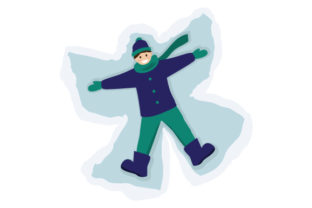 Boy Making Snowangel: Christmas Crafts Design Review