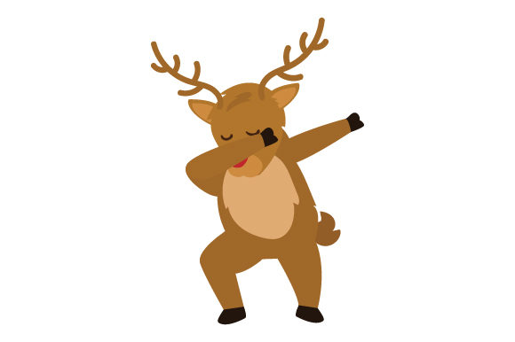 Dabbing Reindeer: Fun Christmas Crafts Asset