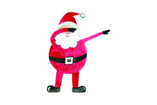 Dabbing Santa Watercolor for Christmas Crafts Branding