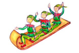 Elves on Toboggan: Christmas Crafts Asset Review