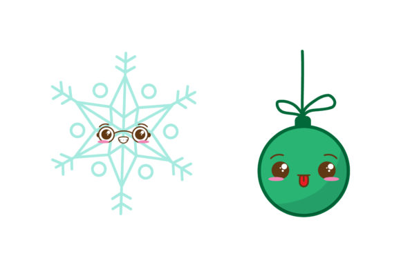 Enhance Your Christmas Content with Snow Ornament Set Graphics