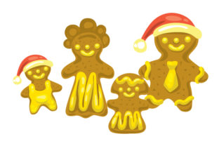 Gingerbread Family Crafts for Christmas Projects