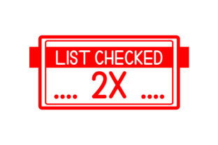 List Checked 2x for Christmas Crafts Branding