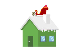 Review: Santa's Sleigh on Roof House for Christmas Crafts