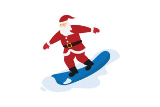 Santa Snowboarding: Christmas Crafts Design Review