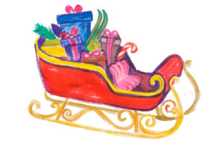 Sleigh Full of Presents: Gouache Christmas Crafts