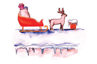 Sleigh on Roof: Christmas Crafts Branding Asset
